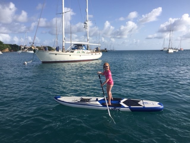 Millie paddleboarding